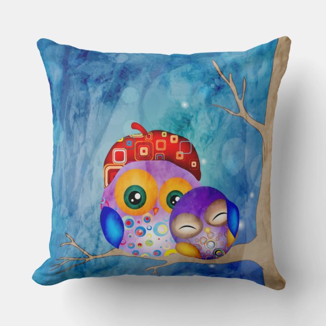 Owl Mother Pillow (Front)