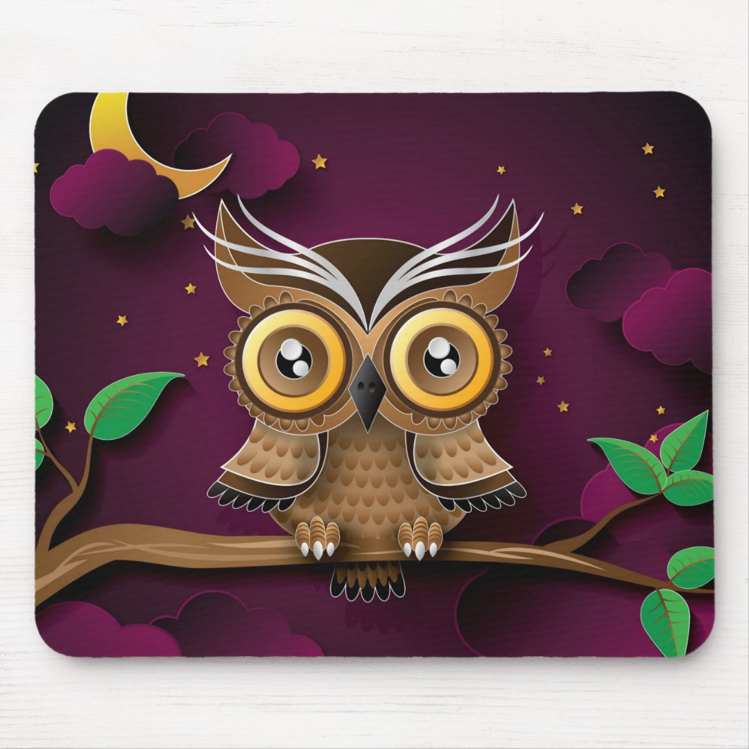 Owl Mouse Pad Zazzle