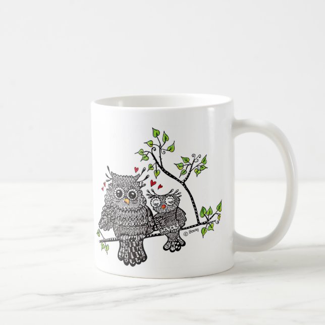 Owl Mug - 3 Owls in One! (Right)