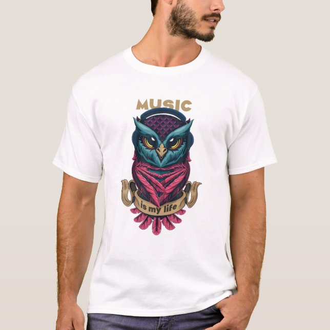 owl music T-Shirt (Front)