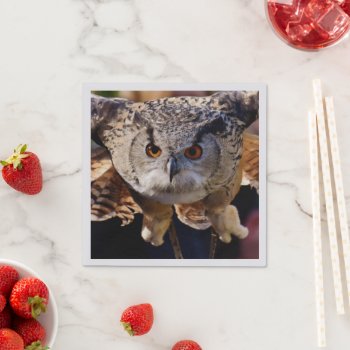 Owl Napkins by MarblesPictures at Zazzle
