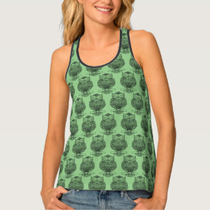 Owl (neon green) - Tank Top