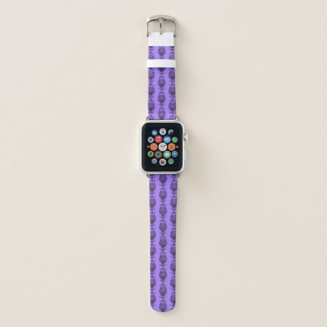 Owl (neon purple) - Watch Band (Front)