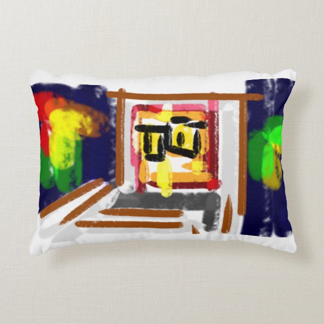 Owl night  cloud  accent pillow (Front)