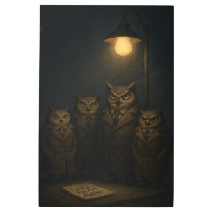 Owl Night Watch Metal Print