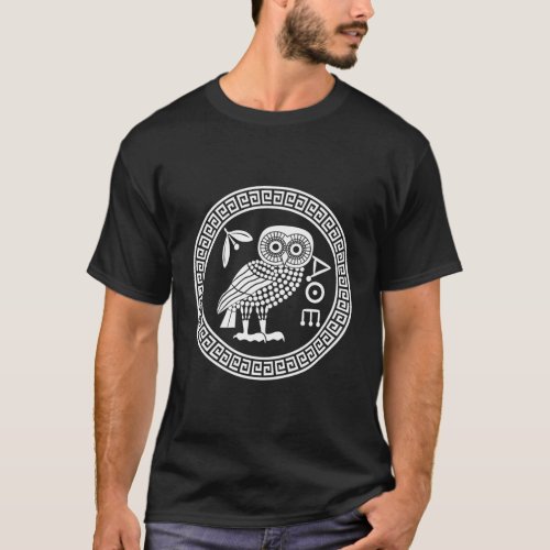 Owl Of Athena Ancient Greek Mythology Is AthenaS  T_Shirt