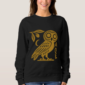 Owl of Athena Athenian Coin Ancient Greek Symbol Sweatshirt