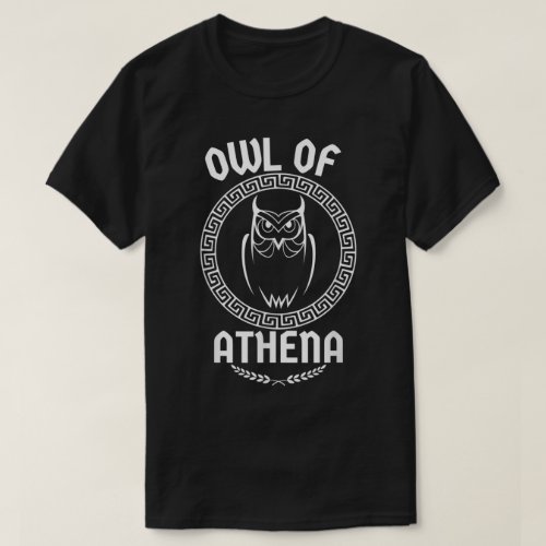 Owl Of Athena Goddess Medusa Greek  T_Shirt