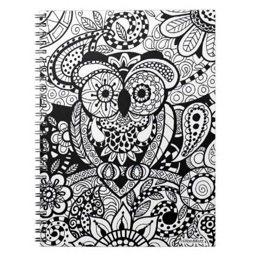 Owl of Wishes Color Your Own Zendoodle Journal