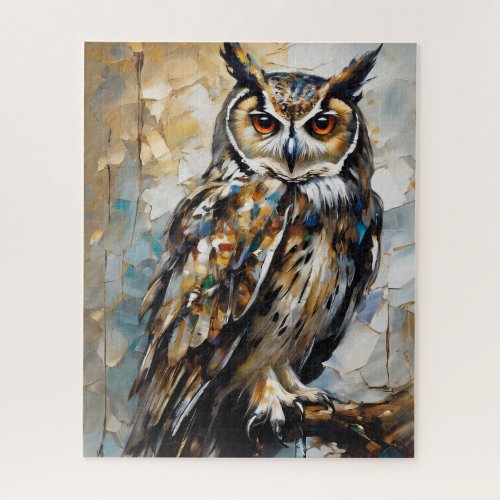 Owl oil painting jigsaw puzzle