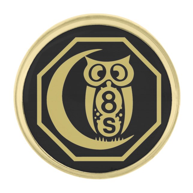 Owl OLd Gold Logo Lapel Pin (Front)