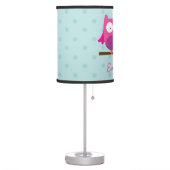 Owl on a Branch Personalized Table Lamp for Girl (Left)