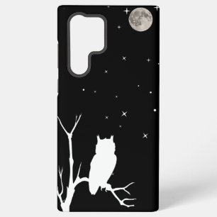Owl on a Limb with Moon & Stars Samsung Galaxy S22 Ultra Case