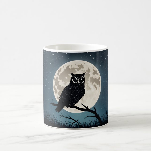Owl on a Magical Night Coffee Mug (Center)