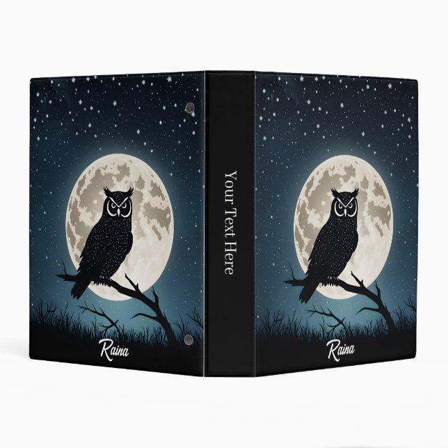 Owl on a Magical Night Mini Binder (Background)