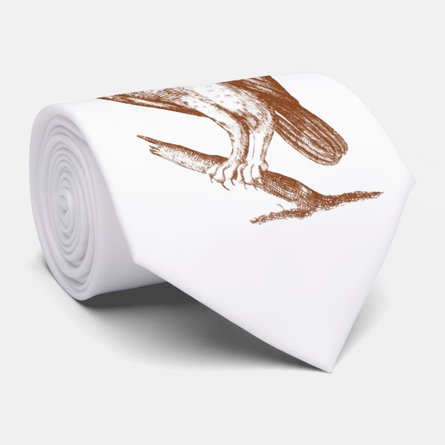 Owl On Branch Neck Tie (Rolled)