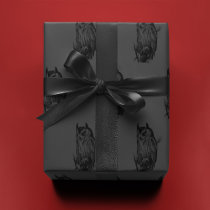 Owl on Gray | Wrapping Paper