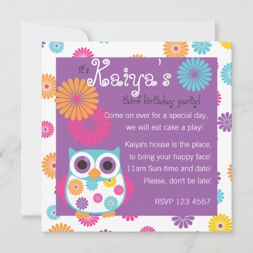 Owl on the Bright Side Invitations