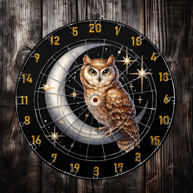 Owl on the Moon Dart Board (Creator Uploaded)