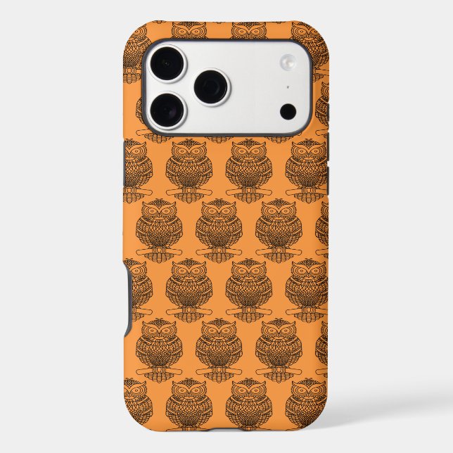 Owl (orange) - iPhone Case (Back)