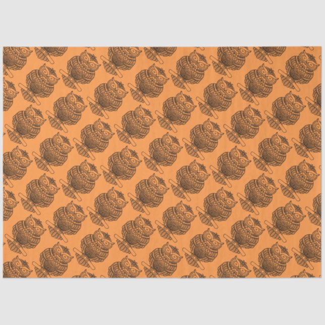 Owl (orange) - Tissue Paper (Front)