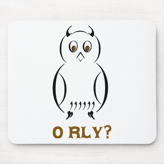 Owl O'Rly Mouse Pad (Front)