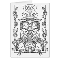 owl our best dad Fathers day card