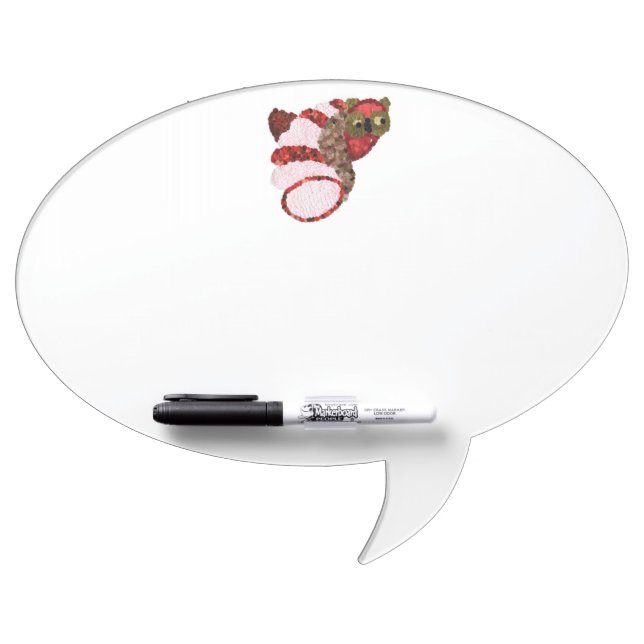 Owl Oval Speech Bubble Dry Erase Board (Front)