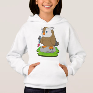 Owl Painter Paint brush Hoodie