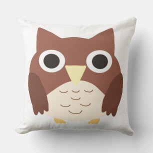 owl painting art throw pillow