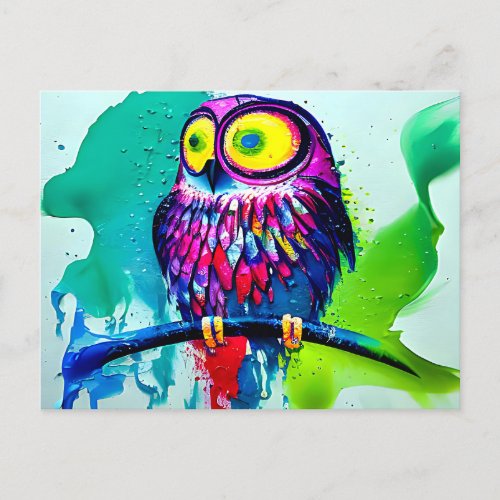 Owl Painting Postcard