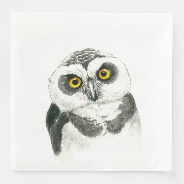 Owl Paper Dinner Napkins (Front)