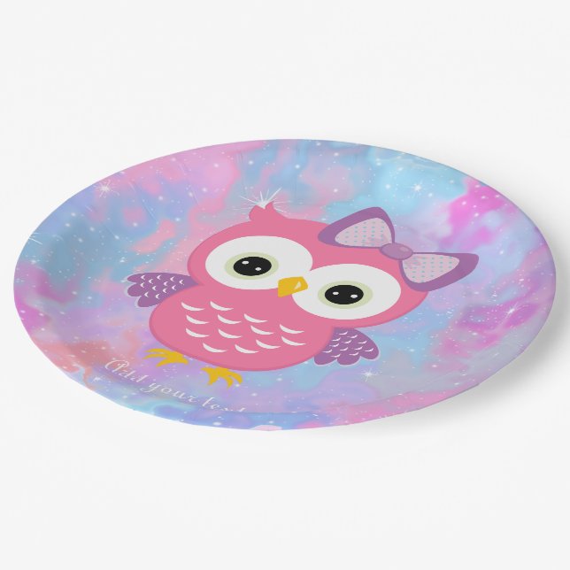 Owl Paper Plate (Angled)