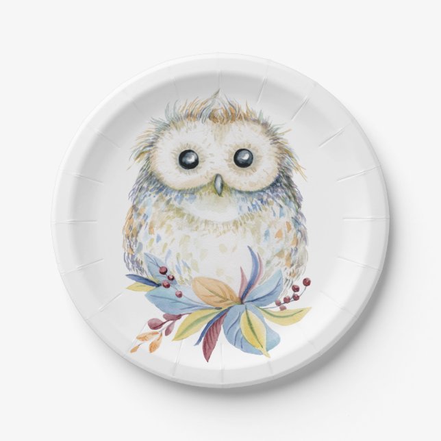 Owl Paper Plates (Front)