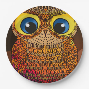 Owl paper plates