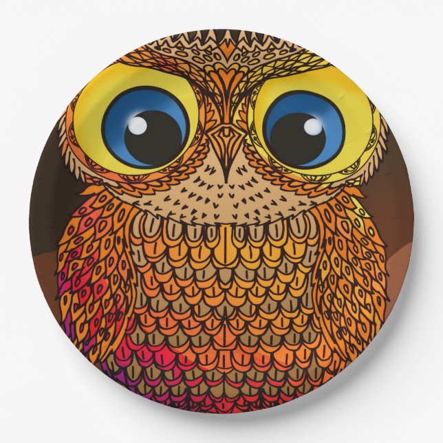 Owl  paper plates (Front)