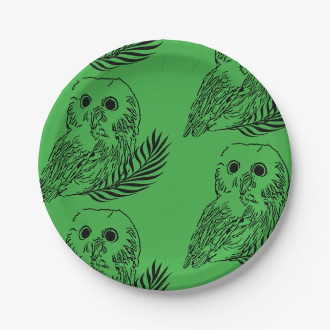 Owl Paper Plates (Front)