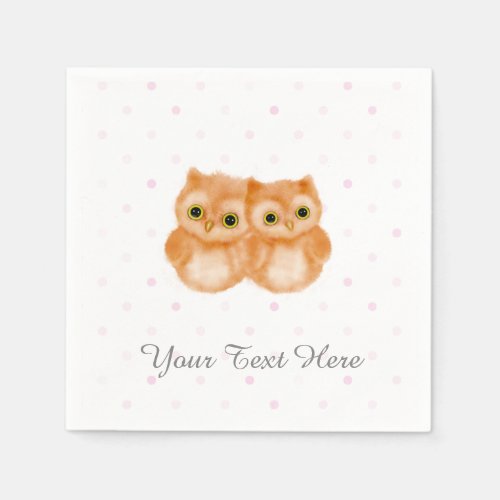 Owl Party Decor Paper Napkins