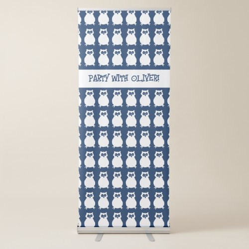 Owl Party Welcome Retractable Banner