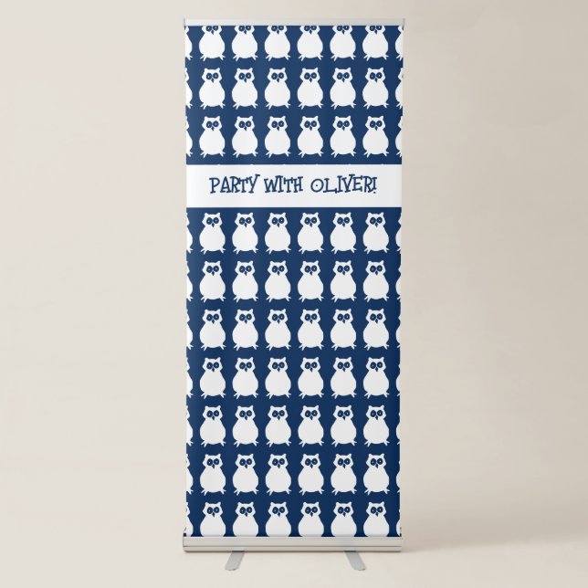 Owl Party Welcome Retractable Banner (Front)