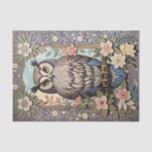 Owl Pastel Floral William Morris Inspired Tissue Paper
