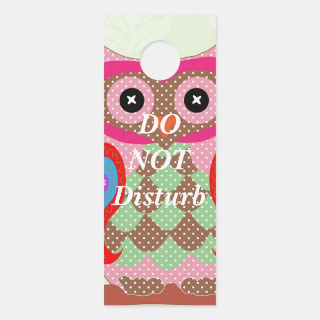 Owl Patchwork Design Door Hanger (Front)