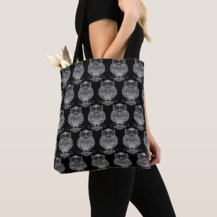 Owl (pattern black) - Tote