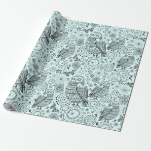 Owl Pattern Wrapping Paper