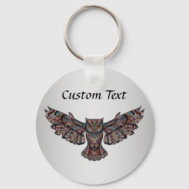 Owl Personalized Keychain (Front)