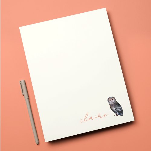 Owl Personalized Note Card