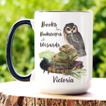 Owl Personalized Wizard Coffee Mug For Book Lovers