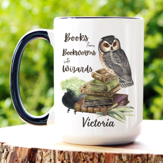 Owl Personalized Wizard Coffee Mug For Book Lovers (Creator Uploaded)