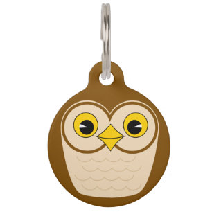 owl pet ID tag