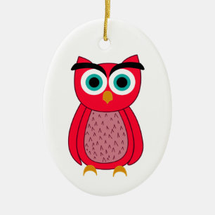 Owl Photo Print Ceramic Ornament